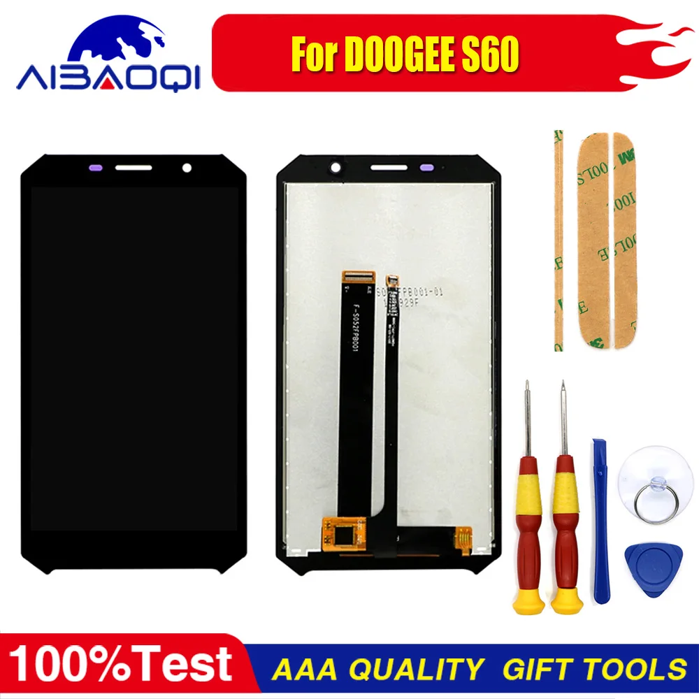 

Touch Screen LCD Screen LCD Display For Doogee S60 S60 Lite Digitizer Assembly With Frame Replacement Parts+Repair Tool