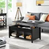 47.5in Lift Top Coffee Table with Hidden Compartment & 3 Cube Open Shelves for Living Room, Office. Lift Up Center Coffee Table 1
