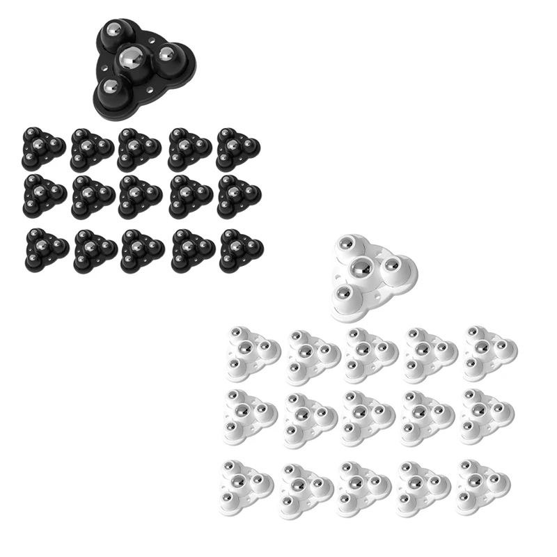 

16Pcs Self Adhesive Type Mute Ball Universal Wheel 4 Beads Furniture Casters Wheels 300Kg Stainless Steel Wheel Durable