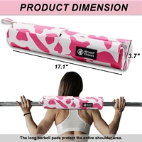 Cow Print Barbell Squat Pad Thick Foam PU Leather Padding for Neck Shoulder Protective Home Gym Weightlifting Training Equipment 2