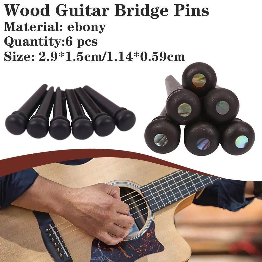 

Guitar Bridge Pins Rosewood Strings Pegs Slotted Endpin Acoustic Bridge Musical Guitar Replacement Parts Accessories Instru G2c7