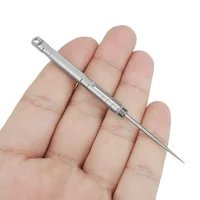 1pc Titanium Alloy Toothpick Key Chain Accessories Fruit Stick Toothpick Holder Portable Outdoor EDC Tool 1