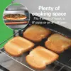 OUIO Oven Air Fryer Combo, Fits 9-Inch Pizzas, 4-Slice Capacity, Powerful Cycle, Auto Shutoff, Stainless Steel 3