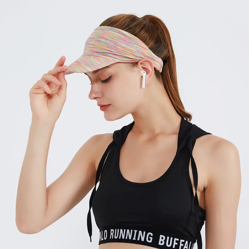 Tennis Caps Women Tennis Caps Hollow Out Breathable Summer Suncreen Hat Elastic Outdoor Sports Cycling Riding Running UV Protection Sun Hat