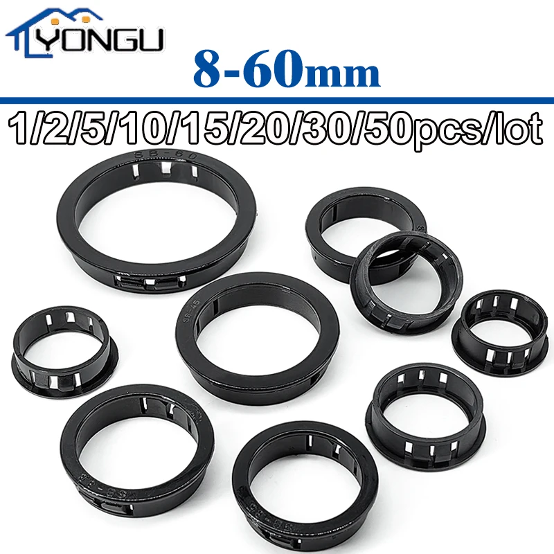 Round Plastic Snap-on Wire Grommet Computer Desk Wire Hole Cover Inlet Outlet Seal Ring Hole Plug Cable Protector
