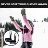 4PCS Elastic Wrist Straps for Ski Snowboard Gloves Adjustable Ski Glove Lead for Men and Women Sport Skiing Glove Safet-y Strap 3