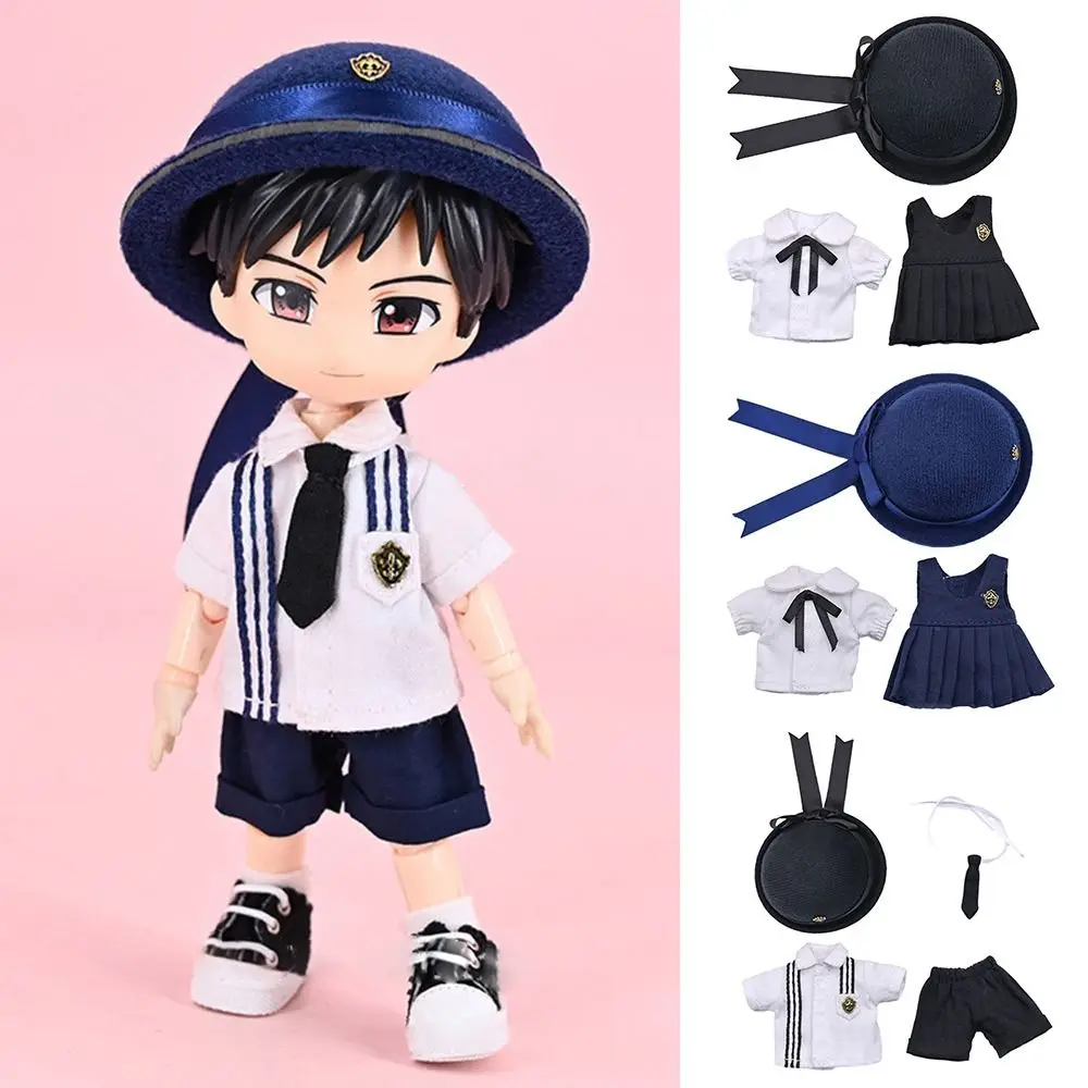 

Doll Clothes Fashion Shirt Pants Overalls For 1/11 ob11 Dolls Casual Wears Dress with Hats for 1/12 BJD Dolls Clothes Kids Toys