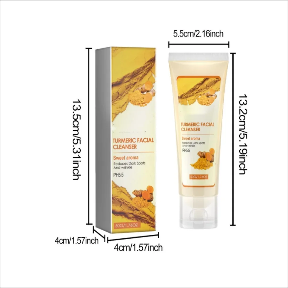 Turmeric Skincare Facial Cleanser Deep Cleansing Gentle Cleansing Skin Barrier Repairing Hydrating 6