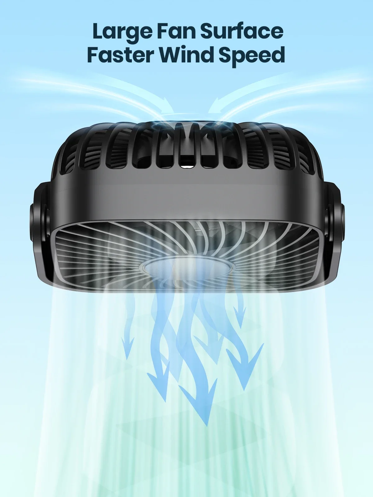 TOPK 4Inch USB Mini Portable Fan 3 Speeds Quiet 360°Adjustment