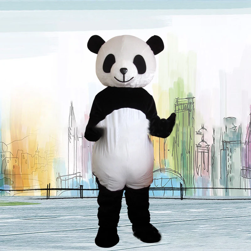 New Version Chinese Giant Panda Bear Mascot Costume Adult Cartoon Character  Drum Up Business Hilarious Funny CX4018 Free Ship - AliExpress