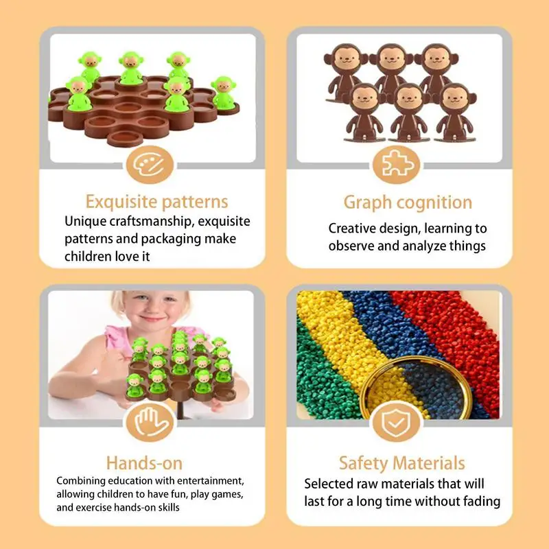 Monkey Balance Tree Montessori Math Toy Educational Balancing Board Creative Balancing Tree Toy For Children Christmas Gift 3