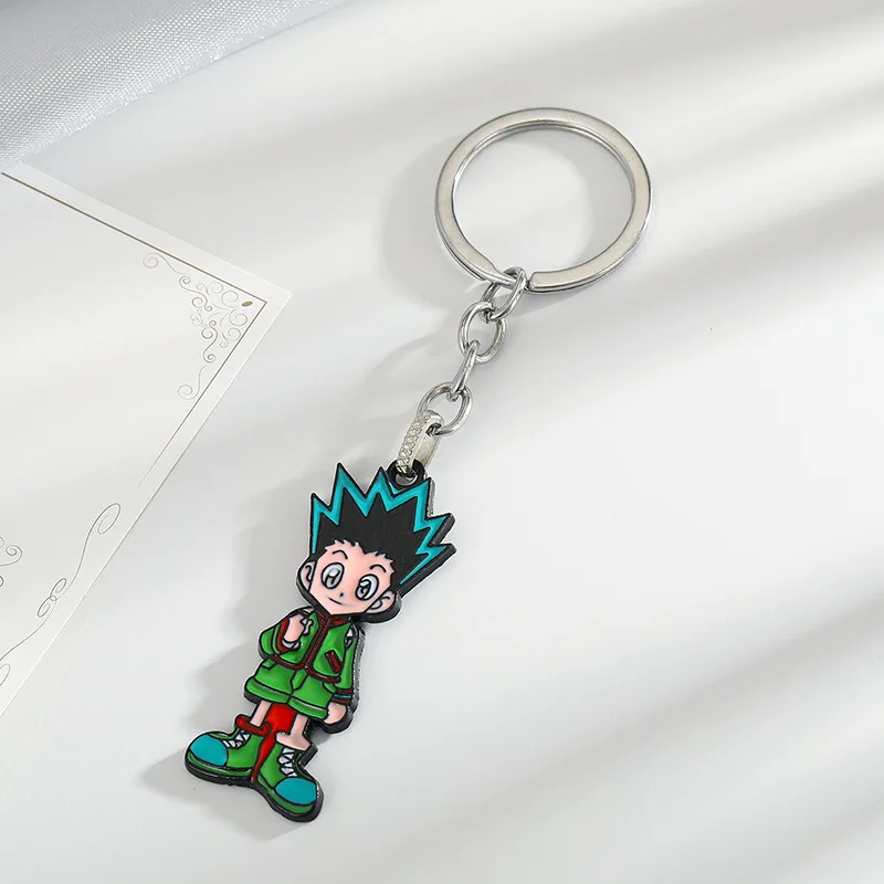 HUNTER&times;HUNTER cosplay pendant necklace keychain figure cartoon Q Gon Freecss earrings keyring props accessories fans gifts