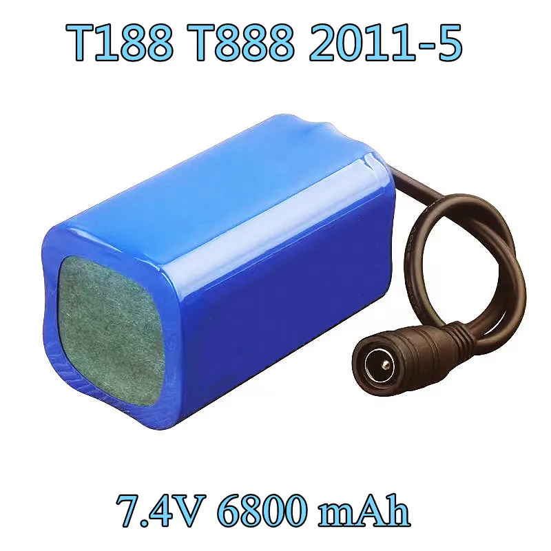 Аккумулятор Lipo для T188 T888 2011-5, рыболокатор с дистанционным управлением, аксессуары для лодки, аксессуары для игрушек на радиоуправлении, Аккумулятор 7,4 В, 6800 мАч