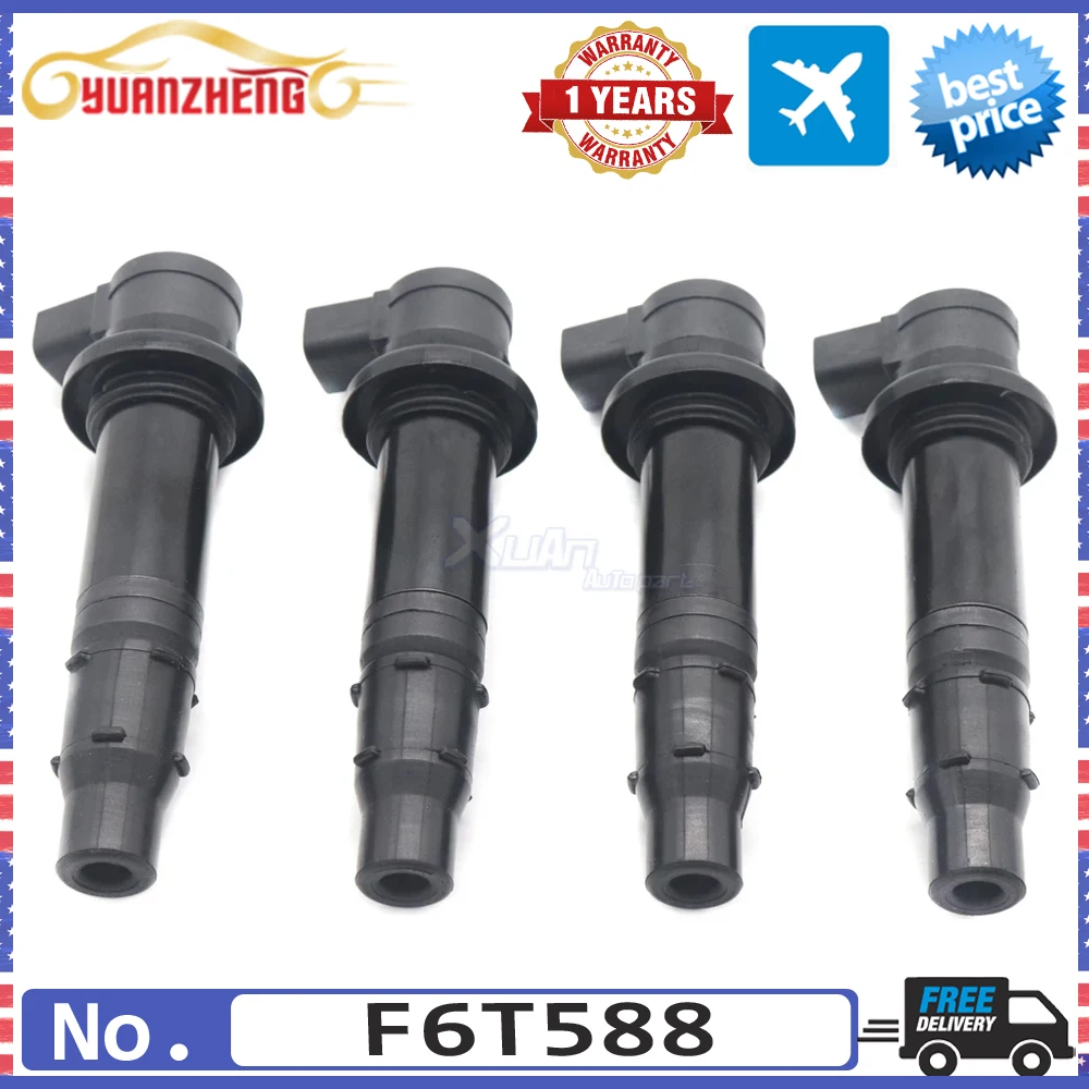 

F6T588 4x New Car Ignition Coil For Yamaha MT-07 R1 YZF-R1 R6 RJ15 FZ8 2002-2017 F6T558 F6T571 39P-82310-10-00 5PW-82310-00-00