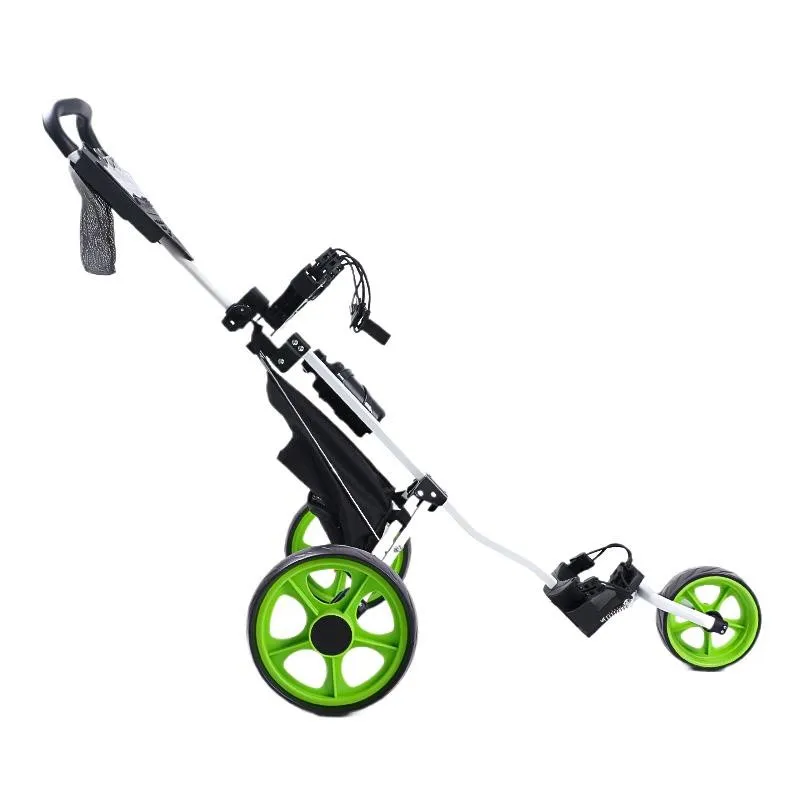 Golf Carts Three-wheeled Aluminum Alloy Golf Pull Cart Hand Push Trolley