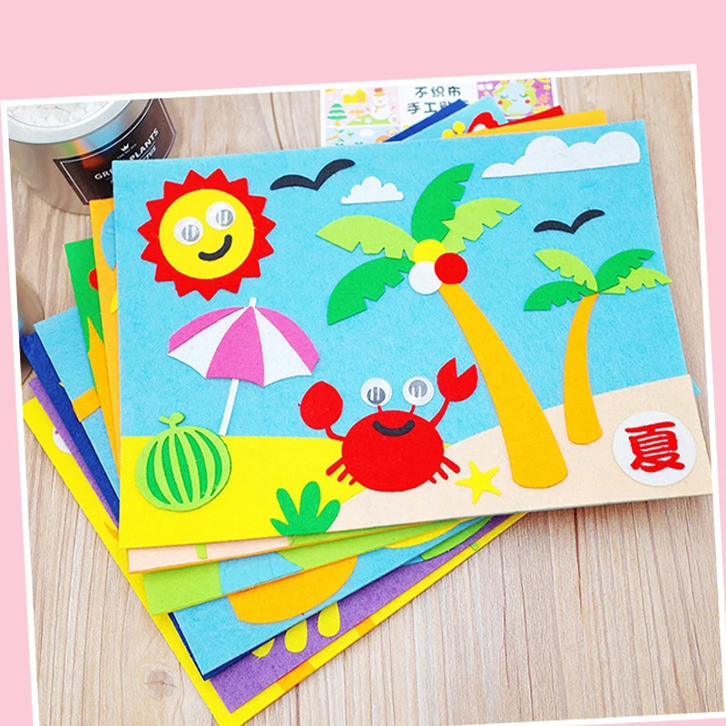 20/40Pcs Nonwoven Needlework Felt Fabric DIY Quilting Sheet Patchwork Cloth Bundle for Kids Scrapbooking Doll Sewing Crafts