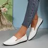Fashionable Sliding on Loafers Breathable Stretch Ballet Shallow Flat Women's Soft Sole Toe Shoes for Women 5