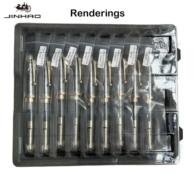 Stationery Box 5/10 Hold JINHAO Transparent Plastic Fountain Pen Case Collect and Display Storage Box School Office Supplies Korean Stationery
