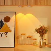 Touch LED Cabinet Lights Battery Powered Stick On Wall Sunset Lamp for Kitchen Bedroom Closet Cupboard Night Light Decoration 1