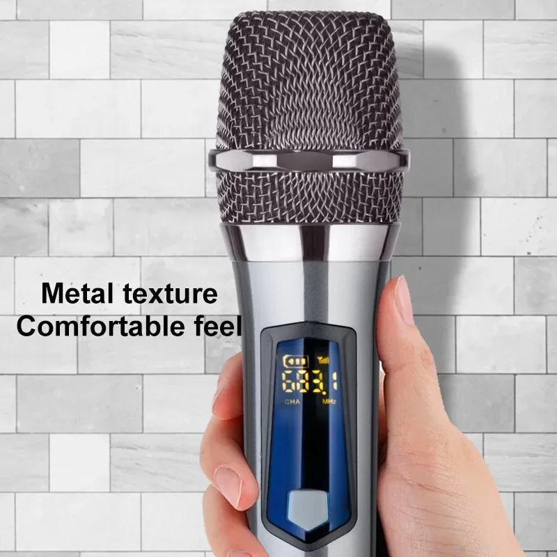 Karaoke Wireless Microphone Dynamic UHF Handheld Professional Mic For Sing Party Speech Church Club Show Meeting Room Home