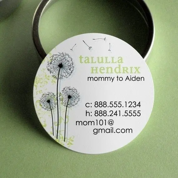Round Creative Business Card Print Design Postcard Circle Wedding Menu For Dinner Table Baby Shower Bridal Shower