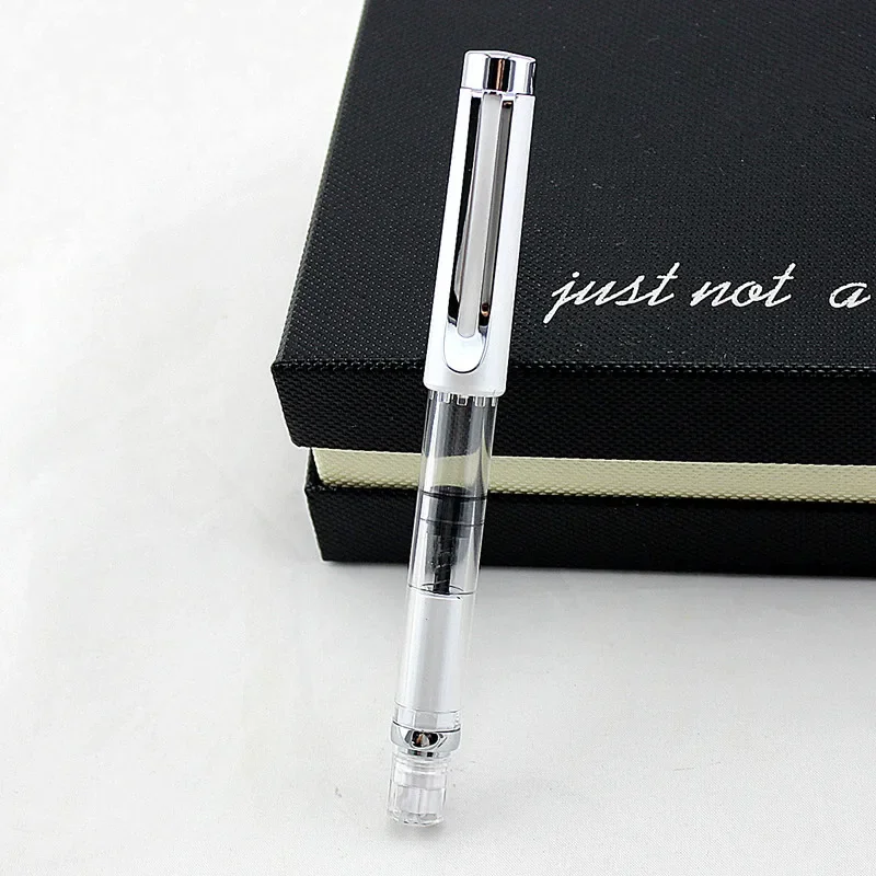 新しい透明な樹脂製万年筆,ef/fペン先,0.38/0.5mm,オフィスや