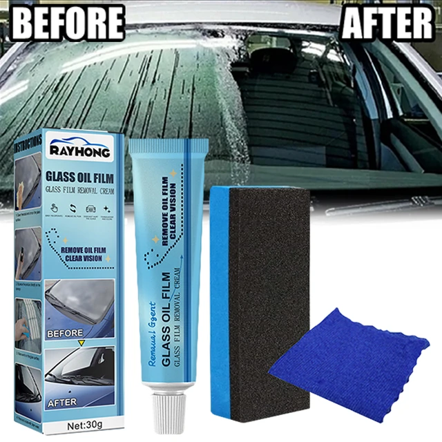 Car glass oil film remover paste windshield auto window stain cleaner -  AliExpress