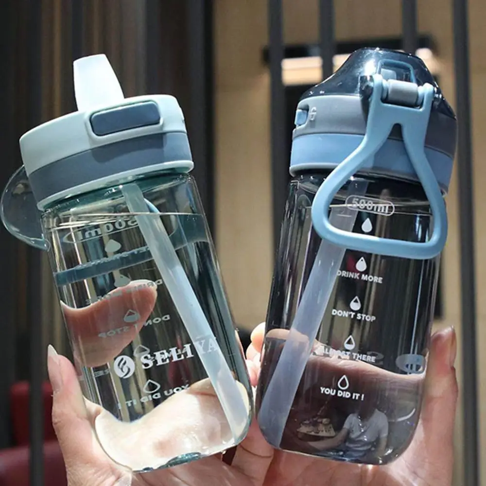 빨대 휴대용 스포츠 물병, 누출 방지 체육관 병, 음료 머그잔, BPA 프리, 어린이 물병 컵, 650ml, 신제품