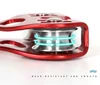 Biaxial Double Shafe Load Bearing Double Aluminum Shell Stainless Steel Pulley Crossing RopeTransport Lifting Wheel 5