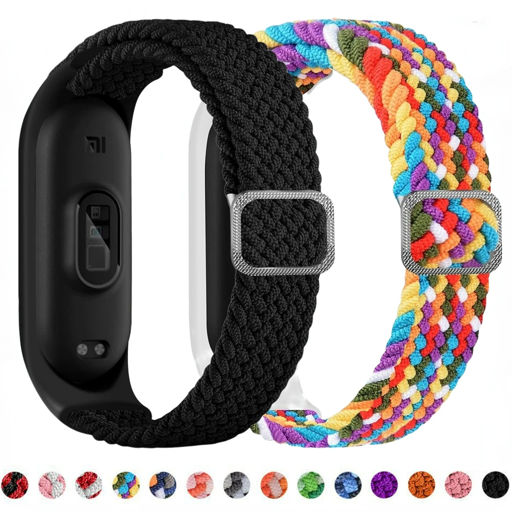 Cinturino In Nylon Elastico Per Xiaomi Mi Band 7 6 5 4 3 Bracciale Regolabile Per Cinturino Mi Band 6 5 Nfc Mi Band 4 3 Smart Watch Strap