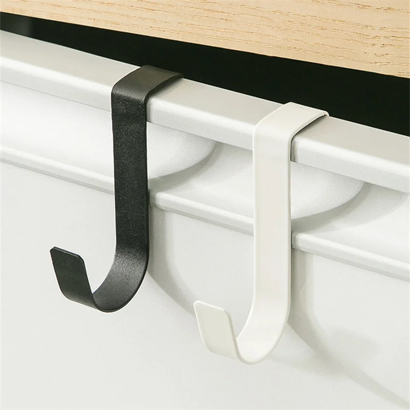 Kitchen Cabinet Door Back Hook Multi-Purpose Hooks Hanging Rack Clothes Coat Hat Towel Hanger Storage Hook Bathroom Accessories