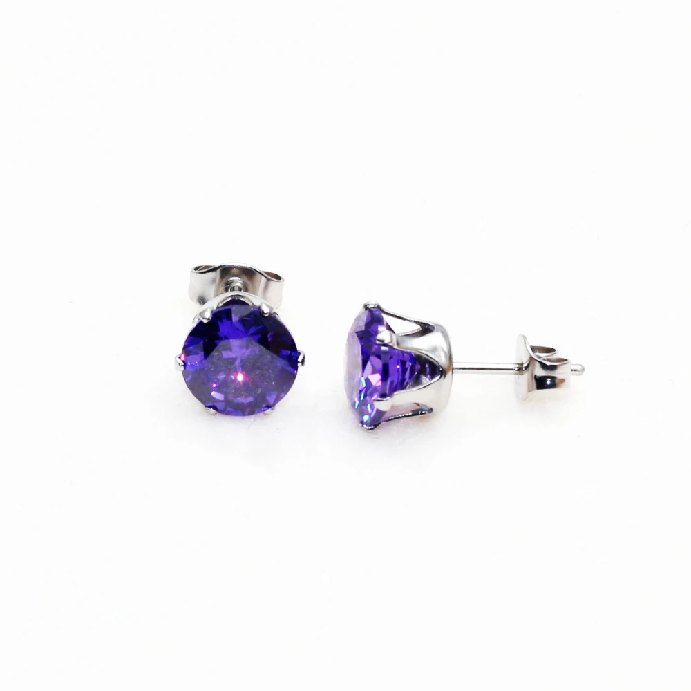Beautiful Stainless Steel Titanium Zircon Ear Earrings