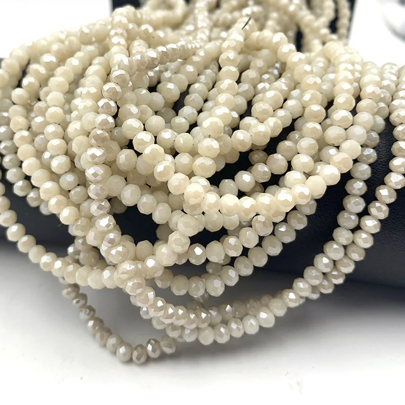 Faceted Rondelle Crystal Beads for Jewelry Making – Multipack of Various Sizes