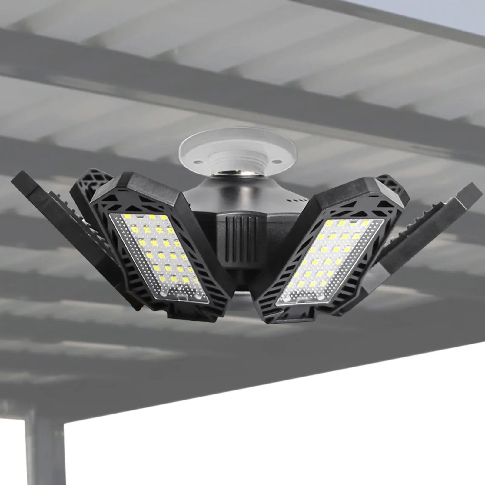 

120W 2100Lumens 6500K Deformable LED Ceiling Lamps with Foldable Light Panel for Garage Basement Barn High Bay Light