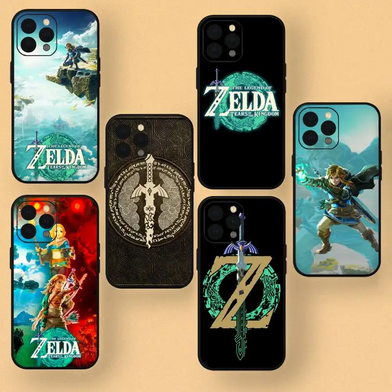 Hot-Z-Zelda-Kingdom-Custodia Per Telefono Da Gioco Per Iphone Mini 11 12 13 14 15 Pro Xs Max X Plus Se Xr Shell