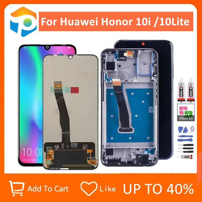 

Original AAA For Huawei Honor 10 lite LCD Display with Touch Screen Digitizer Assembly With Frame For honor 10i HRY-LX1 LCD