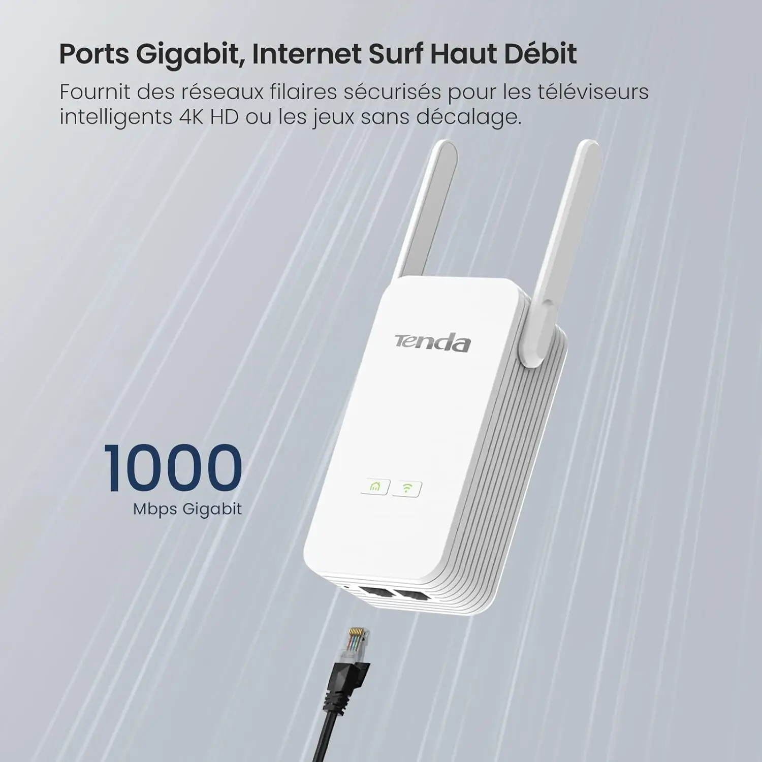 Wifi Adapter Tenda PH5 AV1000 Wi-Fi Powerline Adapter Kit For HD/3D/4K Video EU Plug Global Version