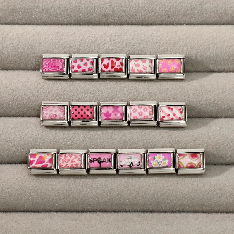 Fashion Pink Charm Bracelet DIY Making Jewelry