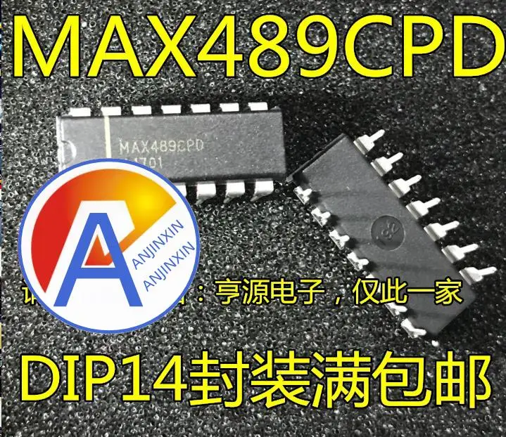 

10pcs 100% orginal new Driver/Receiver/Transceiver MAX489 MAX489CPD MAX489EPD DIP14