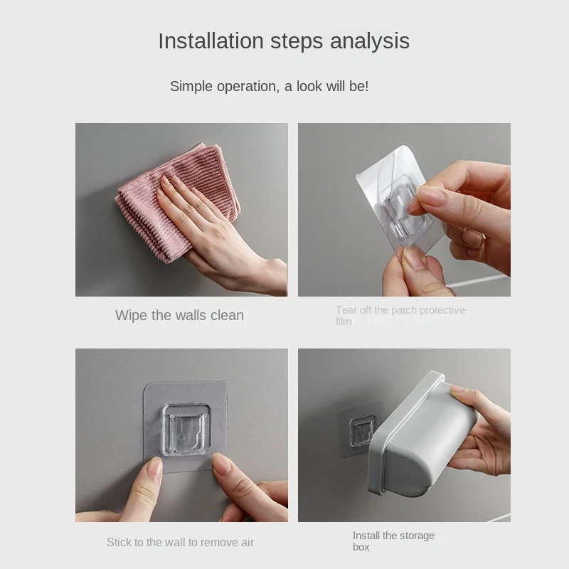 Toilet garbage bag storage box, no punching, simple wall mounted collector, kitchen pull-out sorting garbage box 5