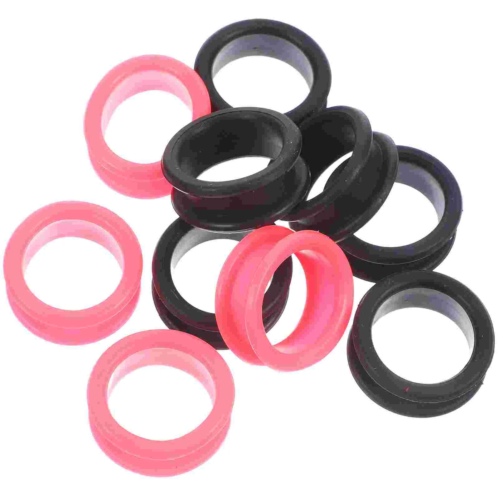 

12/10/8PCS Scissors Soft Silica Gel Handle Rings Hairdressing Scissor Silicone Finger Ring Pet Scissor Colored Finger Ring