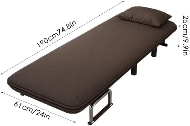 سرير كرسي النوم، سرير أريكة قابل للطي 4 في 1 مع مس...