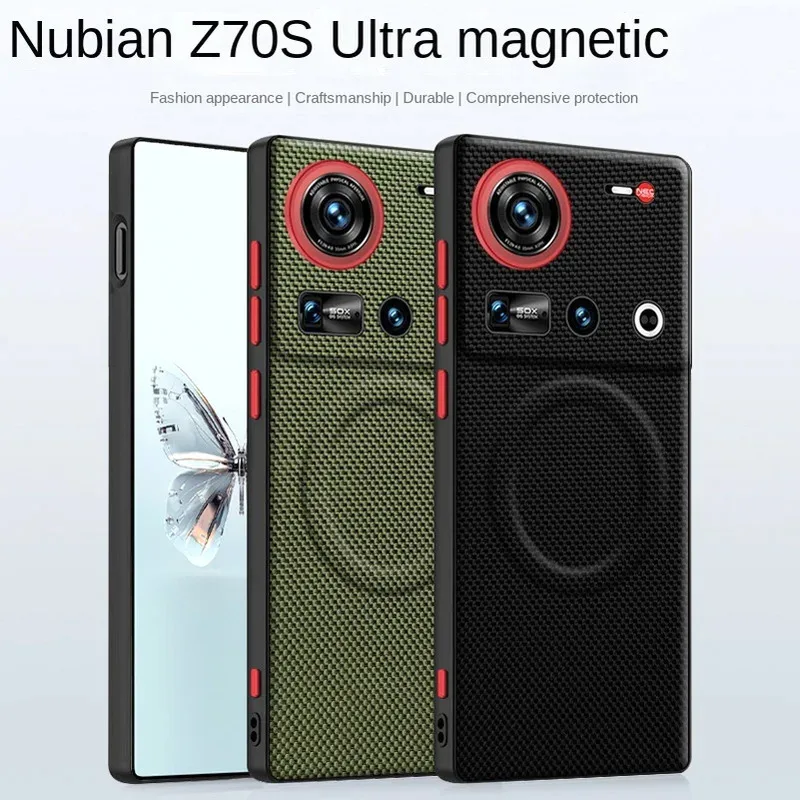 Magnetic Ring Red Circle Lens Protection Slim Case Cover
