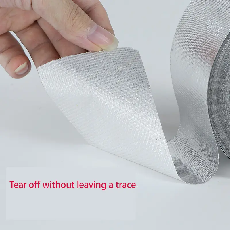 Fiberglass Cloth Aluminum Foil Tape High Temperature Resistant  Waterproof Tape Sun Protection Range Hood Flame Retardant - Image 3