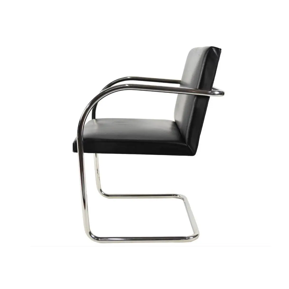 Nordi Designer Leather Brno Tubular Chair Minimalist Casual Armchair Adult Single Seat Modern Sofa Furniture Piece Dining Chairs