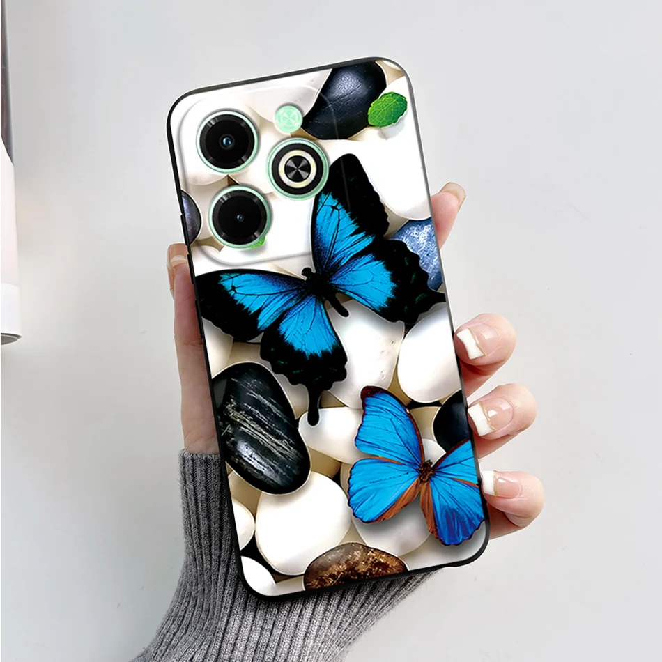 Fashionable Marble Black Silicone Soft Phone Case – Stylish Protective Back Cover s