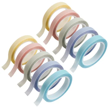 10 Rolls Morandi/Fluorescent Highlighter Index Tape, Repositionable Notes Marking Tape, Writable Page Flags for Students Teacher 1