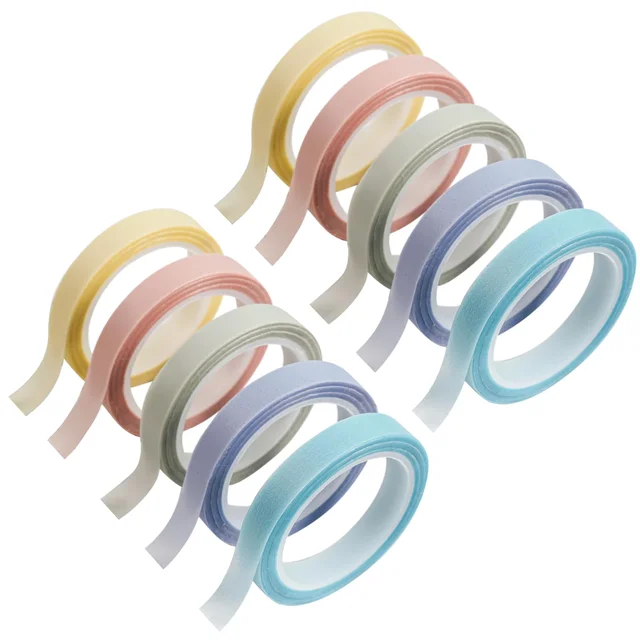10 Rolls Morandi/Fluorescent Highlighter Index Tape, Repositionable Notes Marking Tape, Writable Page Flags for Students Teacher 1