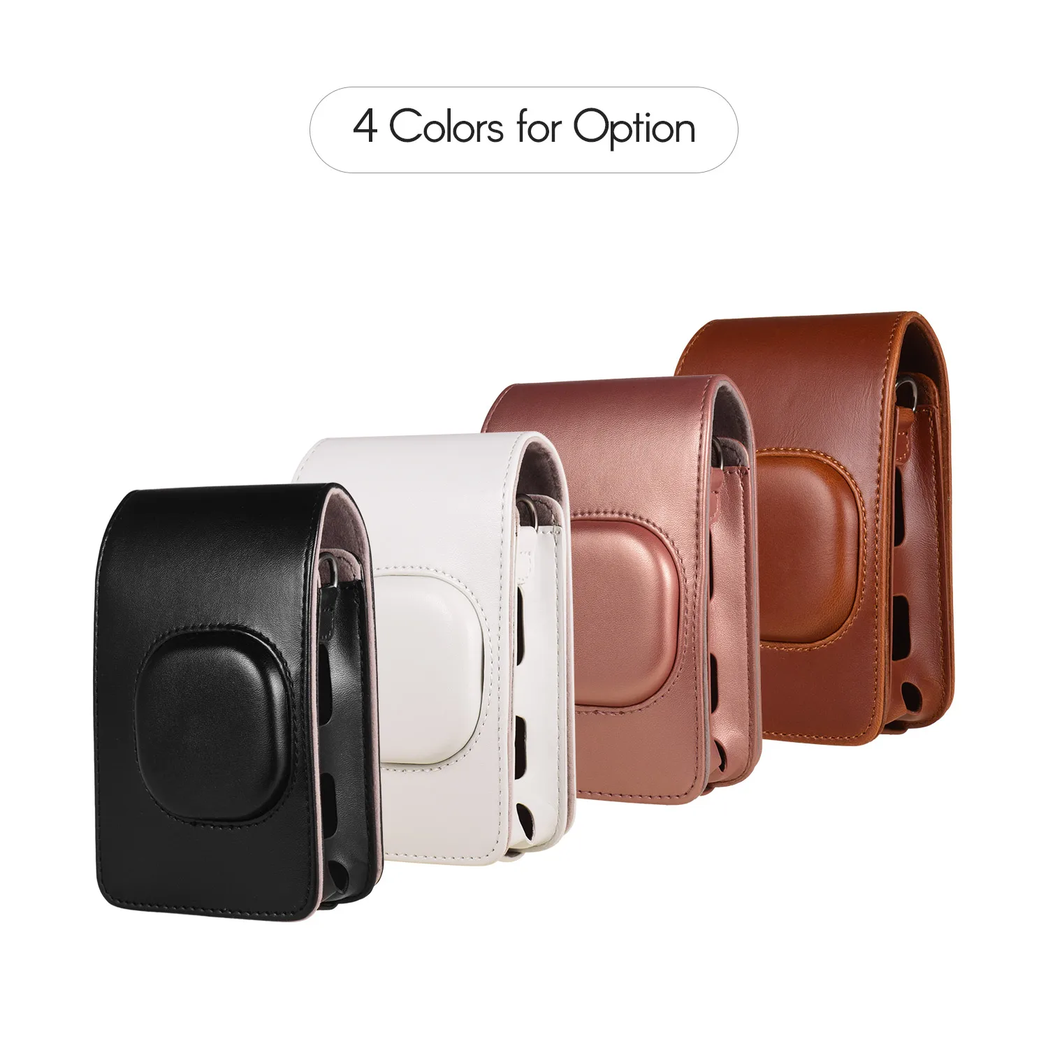 Custodia Per Zaino Per Fotocamera Istantanea Compatta Con Tracolla Compatibile Con Fujifilm Fuji Instax Mini Liplay Pu Leather