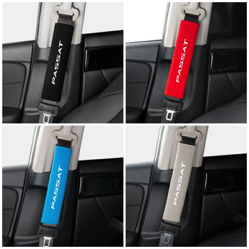 플란넬 원단 자동차 안전벨트 어깨 보호대 커버, 폭스바겐 VW 파사트 B5 B6 B7 B8 변형 자동차, 2 개